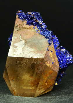 Azurite on Quartz - Touissit, Morocco